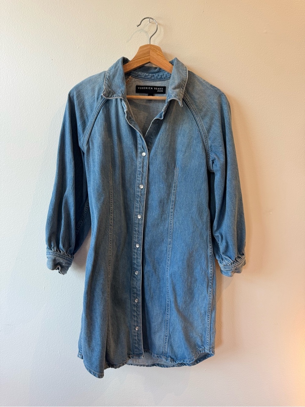 Veronica Beard Light Blue Denim Shirt Dress